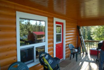 Matson small log cabin porch